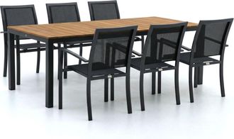 Bellagio la vita attrattiva Bellagio Anzio/Fidenza 220cm dining tuinset 7-delig stapelbaar