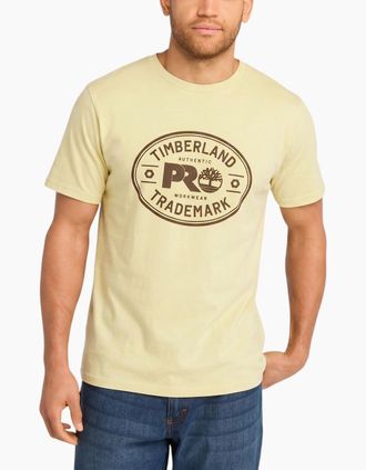 Timberland Mens Timberland Pro Trademark Mens T Shirts - Cream - Size: 46