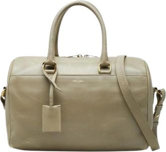 Saint Laurent Pre-owned Duffle 6 Leather 2way Bag - Dames - Vintage Weekendtas - Beige - ONE Size - Leer - Vintage