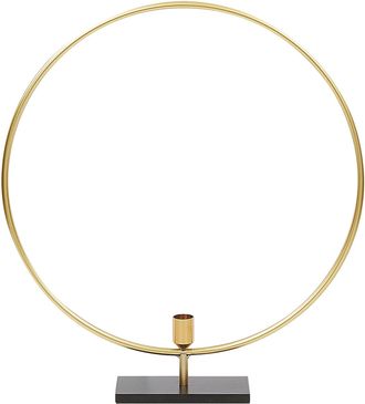 Beliani Beliani - Candelabro De Metal Dorado 45 Cm Portavelas Decorativo Estilo Glam Seram