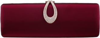 Nina Rumi Crystal Ring Frame Clutch in Cherrywood at Nordstrom