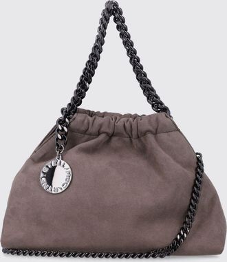 Stella McCartney Mini borsa in pelle sintetica scamosciata con catena e charm