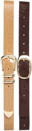 Steve Madden Set of 2 Assorted Belts in Tan Multi at Nordstrom Rack, Size X-Large
