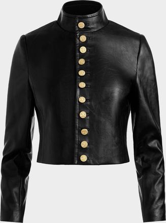Alice & Olivia Emerson Vegan Leather Jacket