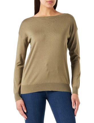 Kaffe Womens Mala Knit Loose Fit Long Sleeve Pullover Sweater, Mermaid, S