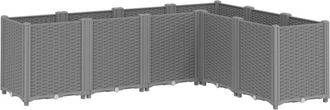 vidaXL Garden Planter Light Grey 160x120x53 cm PP vidaXL