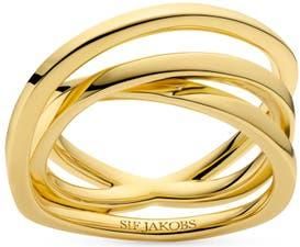 Sif Jakobs Jewellery Ring Spirale Pianura in 18K Gold Plate at Nordstrom, Size 7.5