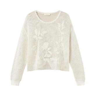 Twinset Rondgebreide Kleding - Dames - Ronde hals truien - Wit - XS - Truien & Vesten