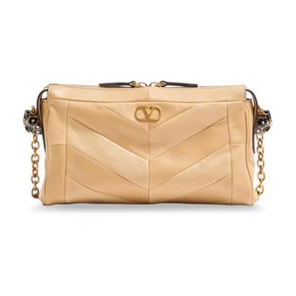 Valentino Garavani Dames, Tassen, Beige, Maat: ONE Size Leer