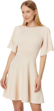 Ted Baker Oliviha Womens Rib Engineered Skater Dress