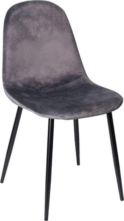 Regalos Miguel Regalos Miguel - Packs Sillas Comedor - Pack 4 Sillas Teok Black Terciopelo - Gris Oscuro