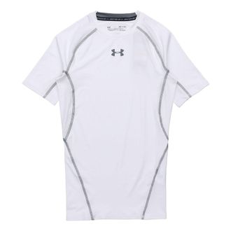 Under Armour Mens Under Armour Training Sports Tight Short Sleeve Tops White 1257468-100