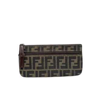 Fendi Pre-owned Clutches, female, Brown, Size: ONE SIZE Pre-owned Vintage Cardholder / ID Holder