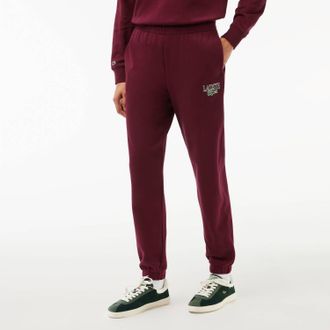 Lacoste Womens Logo Printed Sweatpants In Red