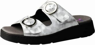 Helle Comfort Womens Opal Slide Sandals In Silver