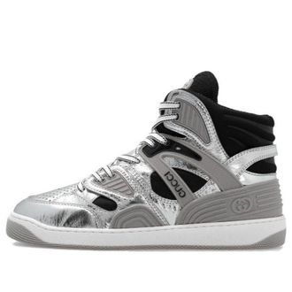 Gucci Basket High Silver Black 724005-AABB8-8142