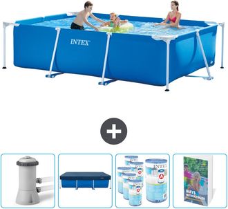 Intex Piscina Con Estructura Rectangular - 300x200x75 Cm - 7-piezas Scb127