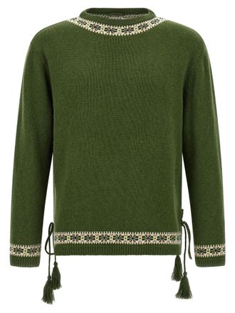 Bode Bicolor Virgin Wool Mens Cardigan