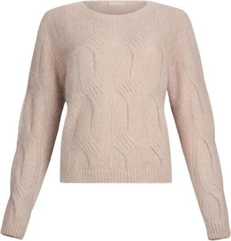 Liu Jo Rondgebreide trui - Dames - Ronde hals truien - Roze - L - Truien & Vesten