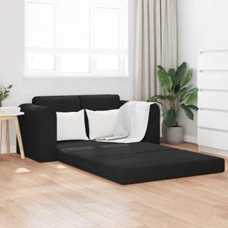 vidaXL Sof&aacute; Cama Negro 148 X 71 X 83 Cm Terciopelo Vidaxl