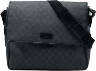 Gucci Pre-owned Crossbody Bag - Heren - Vintage Schoudertas - Zwart - ONE Size - Leer - Vintage