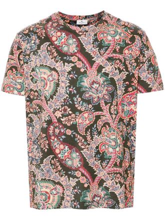Etro T-shirt con stampa paisley - Verde