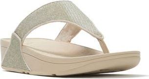 FitFlop Lulu Shimmerglitz Toe Post Sandal in Platino at Nordstrom Rack, Size 11