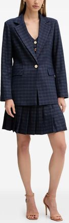 Fracomina Minigonna plissettata a quadri - Blu