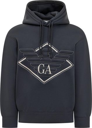 Emporio Armani Navy Blue Hood Sweatshirt