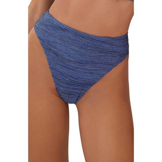 Vix Solid Gigi Hot High Waist Bikini Bottoms in Blue at Nordstrom Rack, Size Small