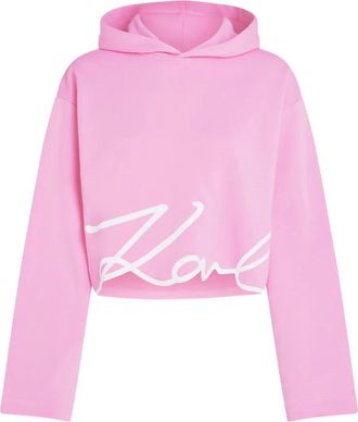 Karl Lagerfeld Felpa con cappuccio - Rosa
