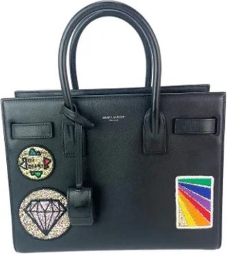 Saint Laurent Tweedehands leren handtassen - Dames - Vintage Handtas - Zwart - ONE Size - Leer - Vintage