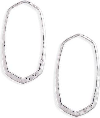 Kendra Scott Zorte Open Hexagon Earrings in Rhod Metal at Nordstrom Rack