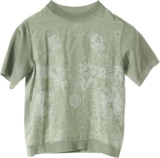 Herm&egrave;s Top a fiori anni 2010 - Verde
