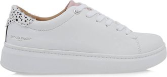 Renato Garini Womens Platform Lace Sneaker In White