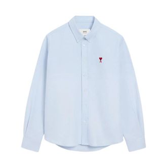 Ami Ami de Coeur Button-Down Oxford Shirt - Heren - Casual Overhemden - Blauw - L - Katoen - Overhemden