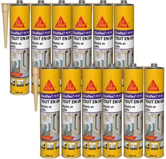 Sika Sika - Juego De 12 Adhesivos Multiuso Flex 11 Fc Purform - Beige - 300 Ml