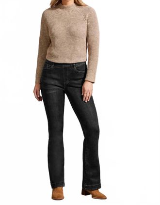Tribal Womens Audrey Pull On Flare Jeans In Dusty Black