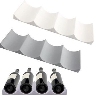 OEM Juego De 2 Soportes De Silicona Para Botellas - Organizador Para Refrigerador, Mesa, Cocina Y Bar - Ideal Para Almacenar Vino Y Bebidas