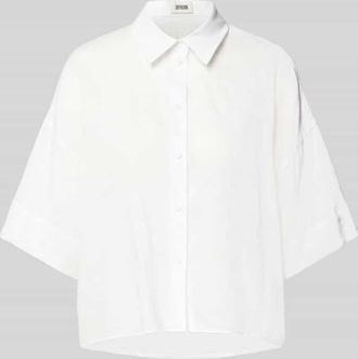 Drykorn Drykorn Relaxed Fit Leinenbluse mit überschnittenen Schultern in Weiss, Größe 38