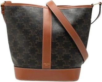 Celine Pre-owned Triomphe Bucket Bag - Dames - Vintage Tas - Bruin - ONE Size - Leer - Vintage
