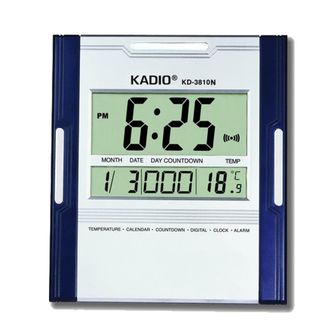 Trade Shop Trade Shop - Reloj Despertador Con Term&oacute;metro Y Fecha Para Pared, Mesa, Pantalla Lcd Kd-3810n