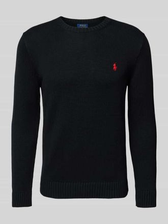 Polo Ralph Lauren Strickpullover mit gerippten Abschl&uuml;ssen in Black, Gr&ouml;&szlig;e XXL