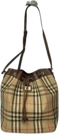 Burberry Pre-owned Bucket Bags, female, Multicolor, Size: ONE SIZE Pre-owned Leather Bucket Bag