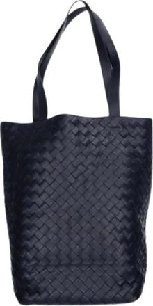 Bottega Veneta Pre-owned Tote Bags, male, Blue, Size: ONE SIZE Pre-owned Pouch Tote Bag