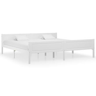 vidaXL Giroletto Bianco In Legno Massello Di Pino 200x200 Cm - Vidaxl