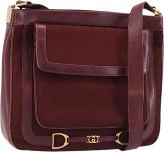 Gucci Pre-owned Cross Body Bags, female, Red, Size: ONE SIZE Pre-owned Vintage Micro Small GG Canvas Shoulder Bag