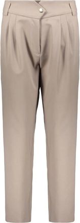 Herno Broeken, Dames, Beige, M, Katoen, Gekreukte Broek
