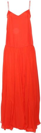 Forte_Forte Flowing Silk Maxi Dress With Spaghetti Straps