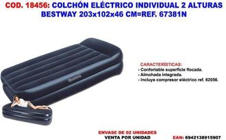 Bestway Colchon Individual 2 Alturas Bestway 191x97x46=67381n